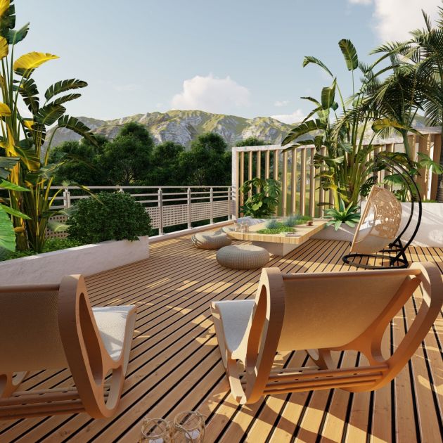Balcon / Terrasse / Patio (avec mesures)